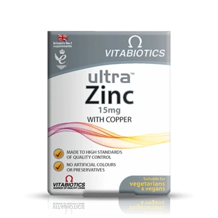 Vitabiotics Ultra Zinc With Copper 15 mg 60 Tablet ürün görseli