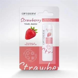 Optiderm Lip Stick E Vitaminli SPF20+ Çilek ürün görseli