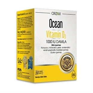 Ocean Vitamin D3 1000 IU Damla 50 ml ürün görseli