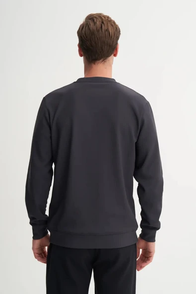 Cazador Antrasit Erkek Bisiklet Yaka Sweatshirt 51520 - Resim 3