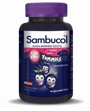 Sambucol Plus Kids Yummies 60 Çiğneme Tableti ürün görseli