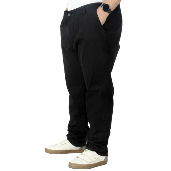 Büyük Beden Erkek Gabardin Pantolon Doğa 22850 Siyah - 2