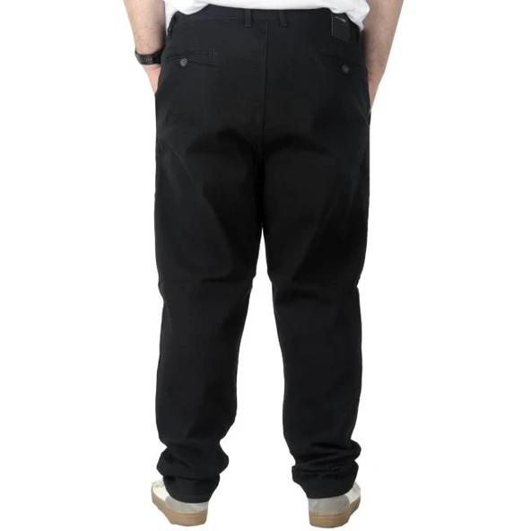Büyük Beden Erkek Gabardin Pantolon Doğa 22850 Siyah - 4