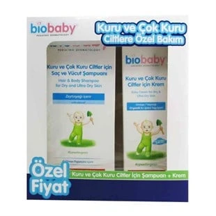 Biobaby Kuru ve Atopik Ciltler İçin Şampuan 300 ml + Krem 100 ml (Özel Fiyat Etiketli) ürün görseli