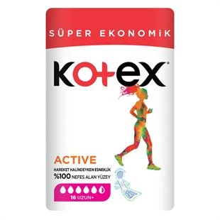 Kotex Active Süper Ekonomik Uzun 16'lı ürün görseli