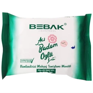 Bebak Acı Badem Sütlü Makyaj Temizleme Mendili 20'li ürün görseli