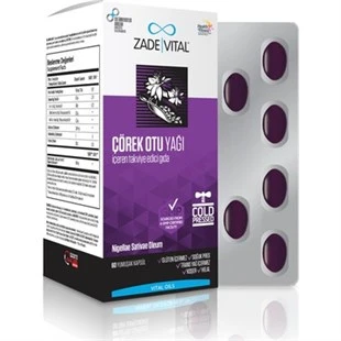 Zade Vital Çörek Otu Yağı 900 mg 60 Blister Kapsül ürün görseli