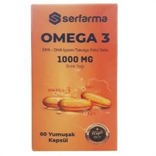Serfarma Omega 3 EPA DHA 1000 mg Yumuşak Kapsül 60'lı ürün görseli