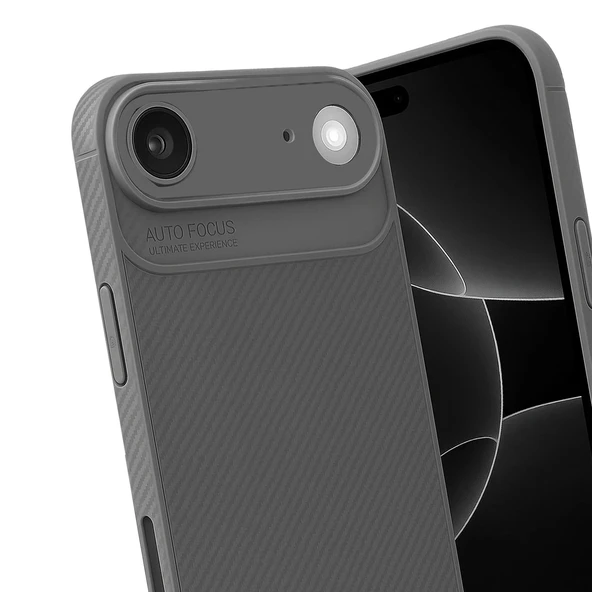 iPhone 17 Air Kılıf Focus Carbon Silikon Kapak - 4