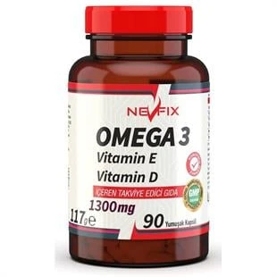 Nevfix Omega 3 Balık Yağı 1300 mg 90 Yumuşak Kapsül ürün görseli