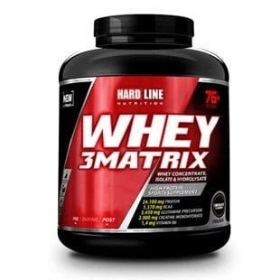 Hardline Nutrition Whey 3 Matrix Çilekli 2300 gr ürün görseli