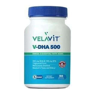 Velavit V-DHA 500 mg 30 Kapsül ürün görseli