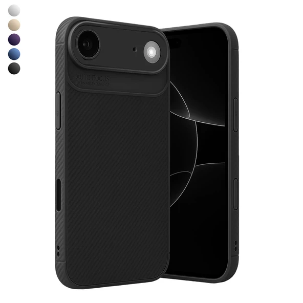 iPhone 17 Air Kılıf Focus Carbon Silikon Kapak