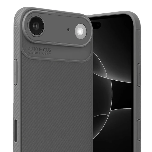 iPhone 17 Air Kılıf Focus Carbon Silikon Kapak - 3