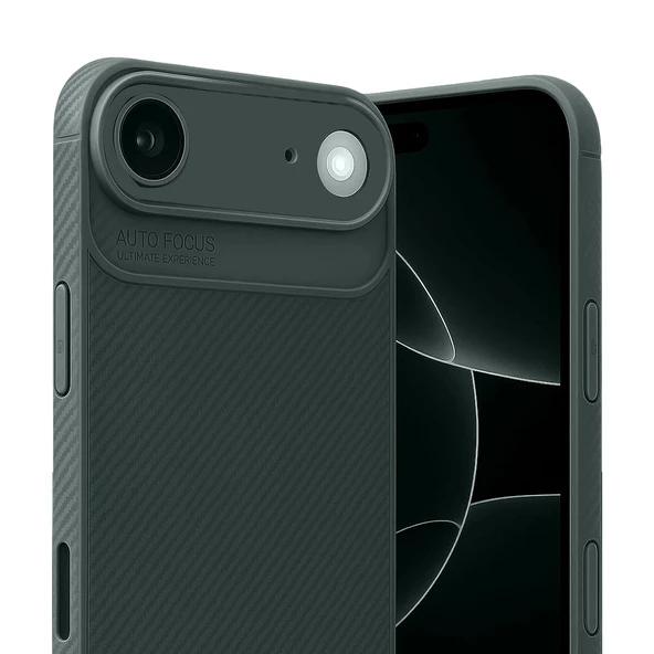 iPhone 17 Air Kılıf Focus Carbon Silikon Kapak - 9