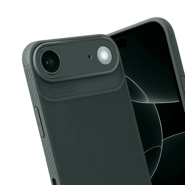 iPhone 17 Air Kılıf Focus Carbon Silikon Kapak - 10