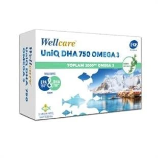 Wellcare Uniq Omega 3 Balık Yağı 750 mg 30 Kapsül ürün görseli