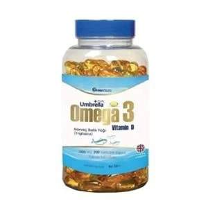 Green Store Umbrella Plus Omega 3 Norveç Balık Yağı 1300 mg 200 Kapsül ürün görseli