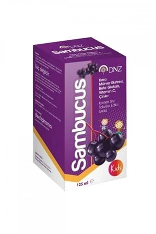DNZ Sambucus Kara Mürver Şurup 125 ml ürün görseli