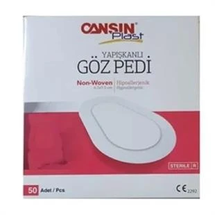 Cansın Plast Yapışkanlı Göz Pedi 6,5x9,5 cm 50'li ürün görseli