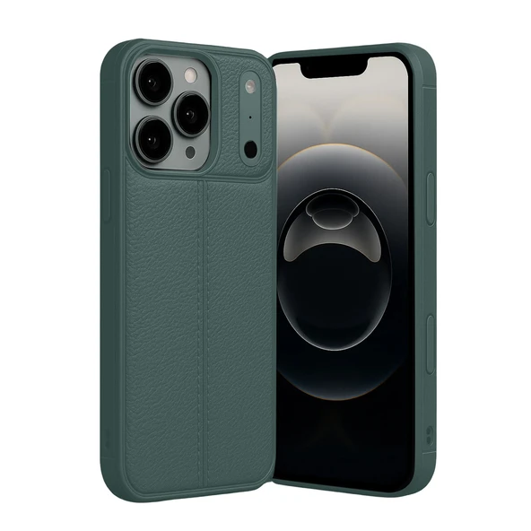 iPhone 17 Pro Max Kılıf Focus Deri Desen Silikon Arka Kapak - 5