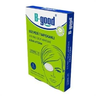 B-Good Steril Göz Pedi Yapışkanlı 6,5x9,5 cm 5'li ürün görseli