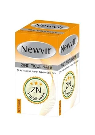 Newvit Çinko Picolinate İçeren Gıda Takviyesi 60 Tablet ürün görseli