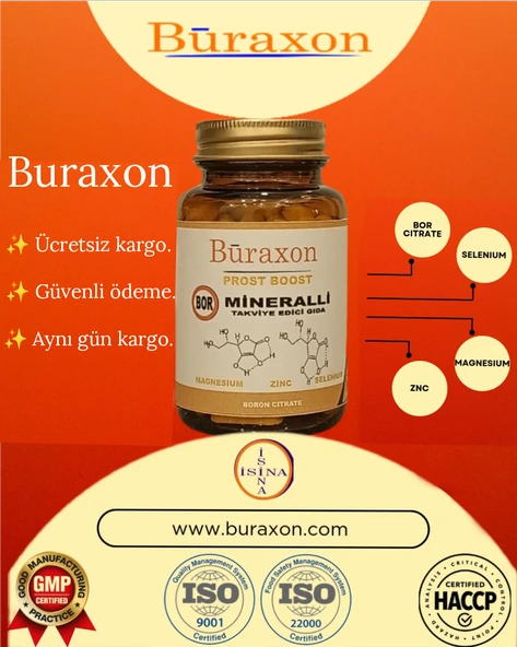 Buraxon Prost Boost Bor Gıda Takviyesi Vitamin Tablet Bağışıklık Enerji ve Daha Fazlası - 5