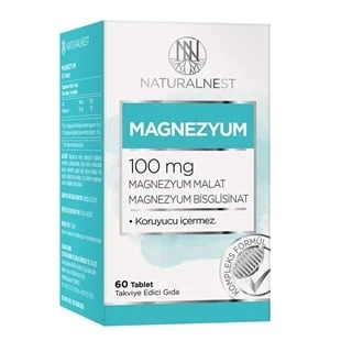 Naturalnest Magnezyum 100 mg 60 Tablet ürün görseli