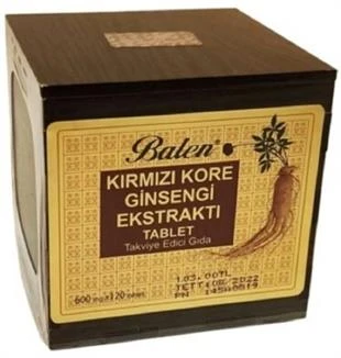 Balen Kırmızı Kore Ginsengi Ekstraktı 120 Tablet ürün görseli