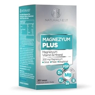 Naturalnest Magnezyum Plus 30 Tablet ürün görseli