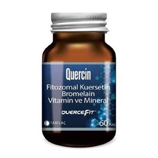 Quercin Fitozomal Kuersetin Bromelain Vitamin ve Mineral  60 Kapsül ürün görseli