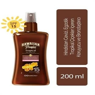 Hawaiian Tropic Protective Carrot Oil SPF15 200 ml ürün görseli 1