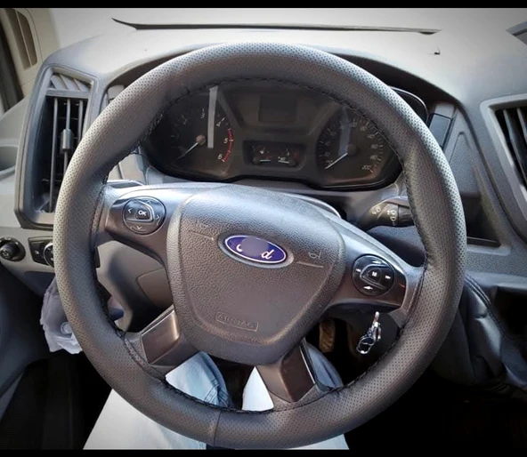 DİKİŞLİ DİREKSİYON KILIFI NOKTALI DERİ SİYAH DİKİŞLİ F.ORT TRANSİT 2014-2025 İÇİN ürün görseli