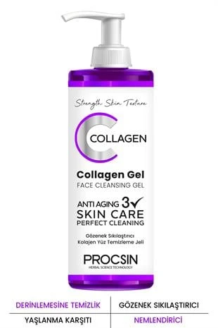 Procsin Gözenek Sıkılaştırıcı Kolajen Yüz Temizleme Jeli 150 ml - 1