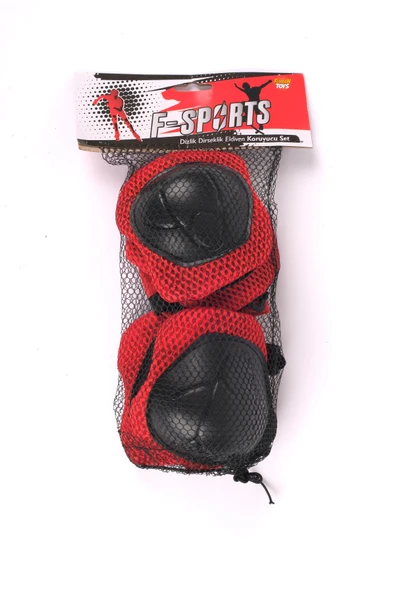 F-sports Dizlik Dirseklik Koruyucu Seti Kırmızı FR38811 - 5