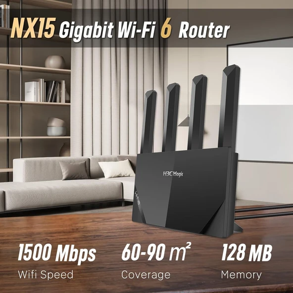 H3C Magic NX15 1500Mbps Dual-Band Gigabit Wi-Fi 6 Router - 4