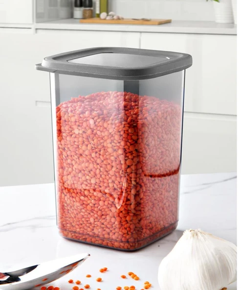 Omnipazar SY-2735 Fresca Kare Erzak Saklama Kabı Silikon Kapak 3'lü Set - 4