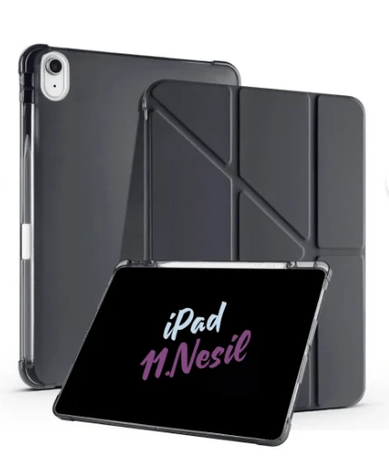 iPad A16 11. Nesil A16 2025 Uyumlu Tri Folding Tablet Kılıfı + Avuç İçi Algılamayan Tablet Kalemi - Resim 2