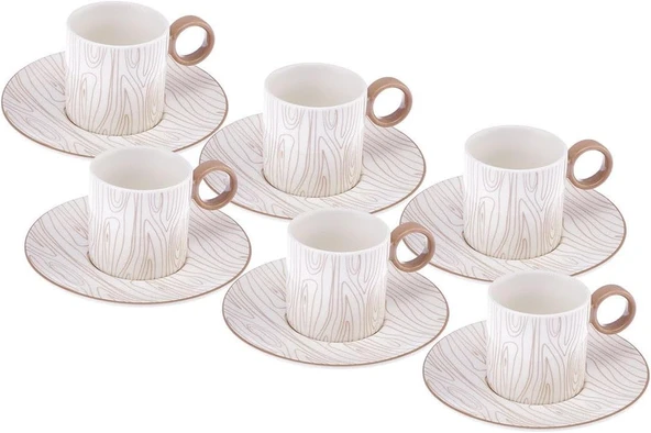 Emsan İstanbul Porselen Ayda 6'lı Kahve Fincan Takımı ürün görseli