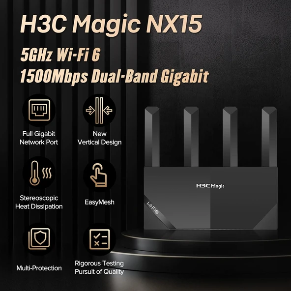 H3C Magic NX15 1500Mbps Dual-Band Gigabit Wi-Fi 6 Router - 2