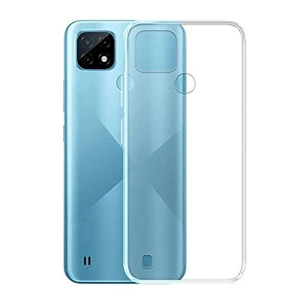 Realme C25S Lux Seri Kamera Korumalı Premium Şeffaf Silikon Kılıf ürün görseli 1