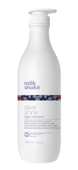 Milk Shake Silver Shine Sarı ve Gri Saçlar İçin Mor Tonlama Light Şampuan 1000 ml ürün görseli 1