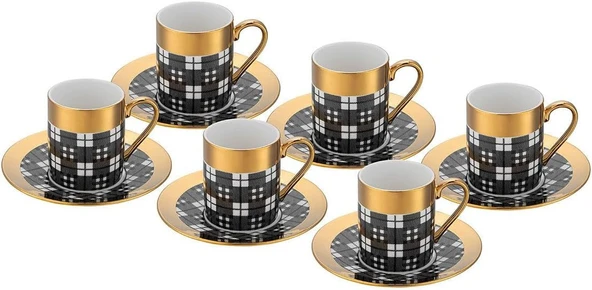 Emsan İstanbul Porselen Deren 6'lı Kahve Fincan Takımı ürün görseli