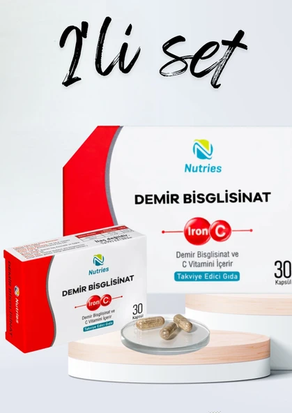 Demir Bisglisinat 30 Kapsül - 2 li Avantaj Paketi ürün görseli 1