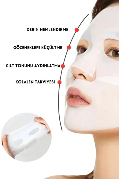 Şeffaflaşan Bio Kolajen Cilt Maskesi - Anında Parlaklık Ve Nemlendirme - 4