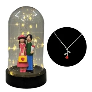 Fanus Teraryum İki Arkadaş Kolye Hediyeli