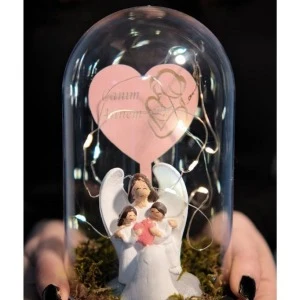 Teraryum Fanus Işıklı Canım Annem Yazılı Melek Anne Ve Çocuklar Hediye ürün görseli