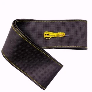 Tüm Araçlara Uyumlu Vinil Direksiyon Kılıfı, Dikmeli Sarı Dikişli ürün görseli