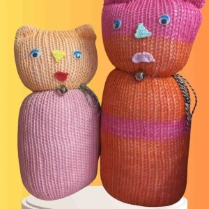 Tıkırık Örgü Yastık Uyku Ve Oyun Arkadaşı Şeker&fıstık - 35 Cm-45 Cm - 1